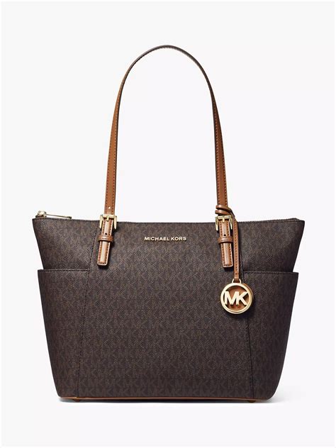 brown michael kors jet set tote